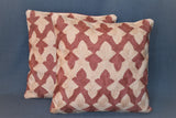 Chain stitch cushion covers set of 2pcs
