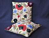 Chain stitch cushion covers set of 2pcs