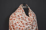 embroidered pashmina white jali shawl 40X80 inch