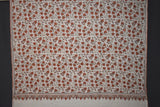 embroidered pashmina white jali shawl 40X80 inch