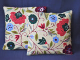 Chain stitch cushion covers set of 2pcs