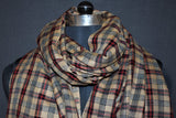 Hand woven pashmina check shawl 40x80 inch