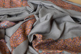 embroidered pashmina dordar shawl 40X80 inch natural