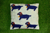 Chain stitch cushion covers set of 2pcs