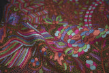 Hand embroidered pashmina shawl black 40X80 inch
