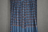 Fine wool Embroidered check shawl 40x80 inch