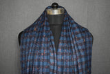Fine wool Embroidered check shawl 40x80 inch