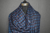 Fine wool Embroidered check shawl 40x80 inch