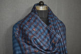 Fine wool Embroidered check shawl 40x80 inch
