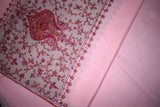 Embroidered fine wool stole 28x80 inch
