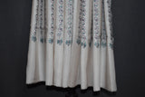 Embroidered fine wool stole 28x80 inch