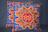 Chain stitch cushion covers set of 2pcs