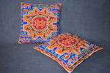 Chain stitch cushion covers set of 2pcs
