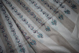Embroidered fine wool stole 28x80 inch