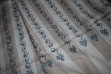 Embroidered fine wool stole 28x80 inch