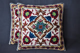 Chain stitch cushion covers set of 2pcs