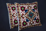 Chain stitch cushion covers set of 2pcs