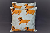 Chain stitch cushion covers set of 2pcs