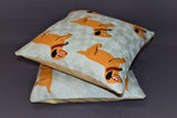 Chain stitch cushion covers set of 2pcs