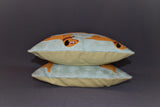 Chain stitch cushion covers set of 2pcs