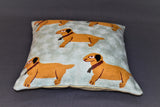 Chain stitch cushion covers set of 2pcs