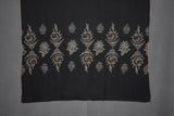 Hand embroidered pashmina shawl black 40X80 inch