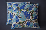 Chain stitch cushion covers set of 2pcs