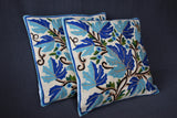 Chain stitch cushion covers set of 2pcs