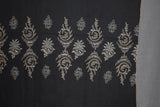 Hand embroidered pashmina shawl black 40X80 inch