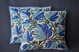 Chain stitch cushion covers set of 2pcs