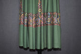 Hand embroidered pashmina shawl 40X80 inch  Green