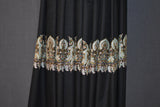 embroidered pashmina black shawl 40X80 inch