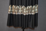 embroidered pashmina black shawl 40X80 inch