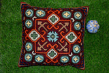 Chain stitch cushion covers set of 2pcs