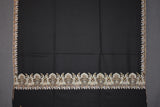 embroidered pashmina black shawl 40X80 inch