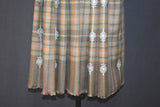 Pashmina embroidered check stole 28x80 inch