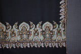 embroidered pashmina black shawl 40X80 inch