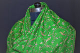 embroidered pashmina green jali shawl 40X80 inch