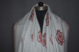 Fine wool Embroidered shawl 40x80 inch