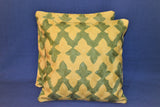 Chain stitch cushion covers set of 2pcs