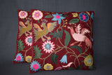 Chain stitch cushion covers set of 2pcs