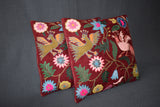 Chain stitch cushion covers set of 2pcs