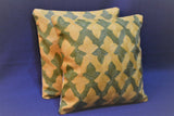 Chain stitch cushion covers set of 2pcs