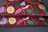 Chain stitch cushion covers set of 2pcs