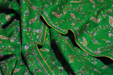 embroidered pashmina green jali shawl 40X80 inch