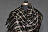 Pashmina check stole handwoven 28x80 inch