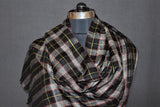 Pashmina check stole handwoven 28x80 inch