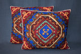 Chain stitch cushion covers set of 2pcs