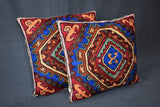 Chain stitch cushion covers set of 2pcs