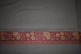 Fine wool Embroidered shawl beige 40x80 inch